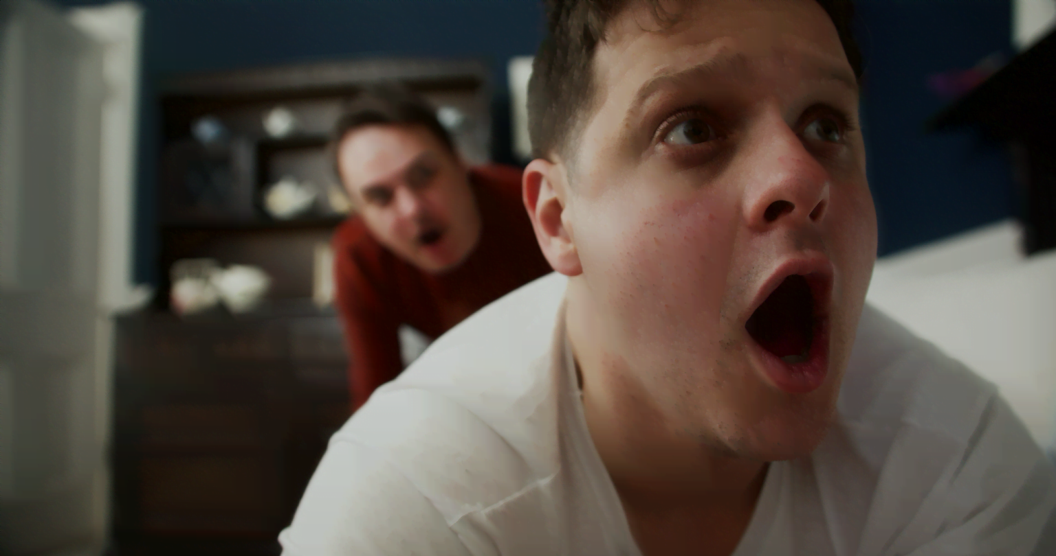A still image from the British comedy feature film Secrets of a Wallaby Boy